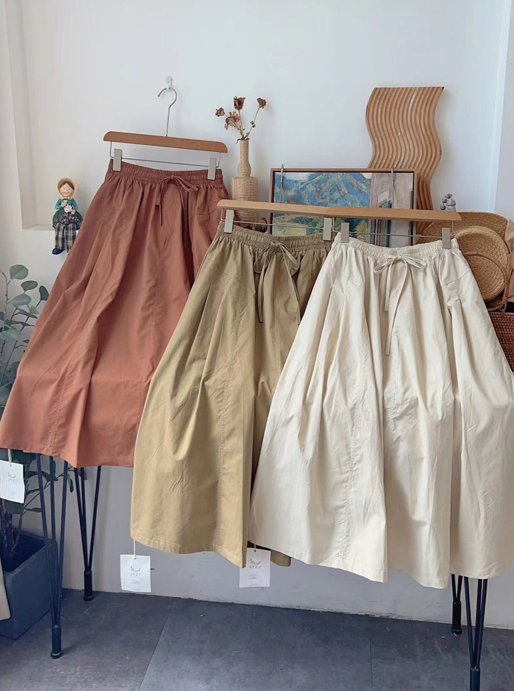 Plain cotton skirt