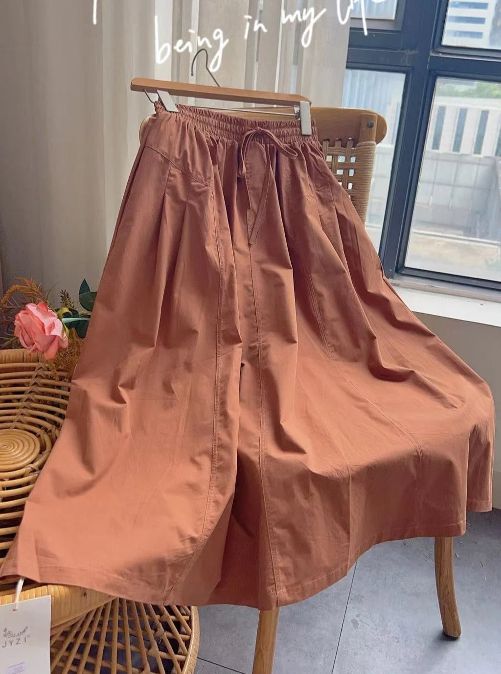 Plain cotton skirt
