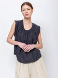 Blouse front gathers