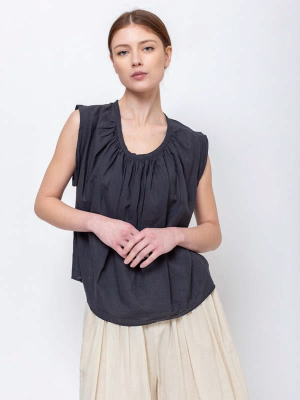 Blouse front gathers