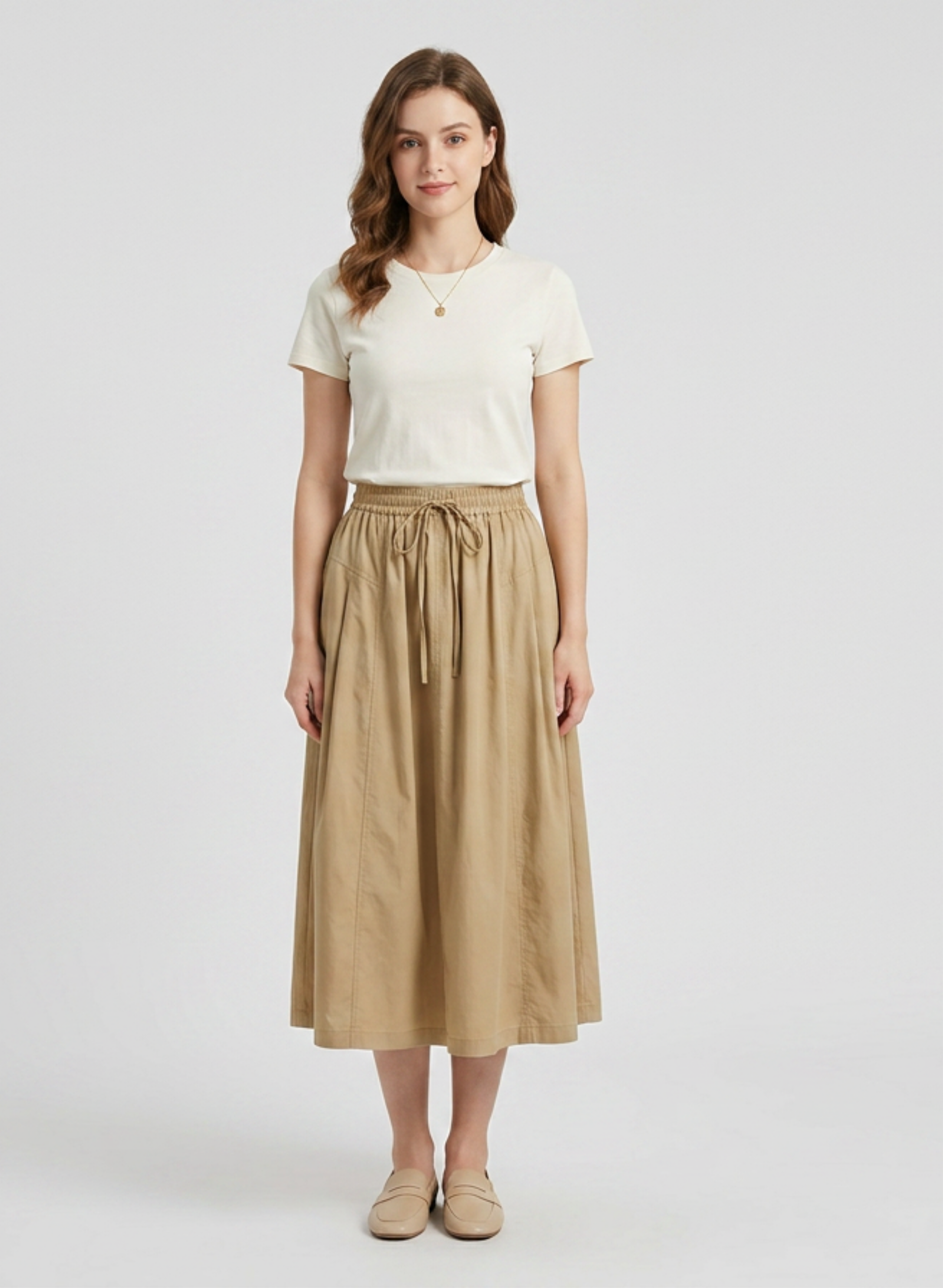 Plain cotton skirt