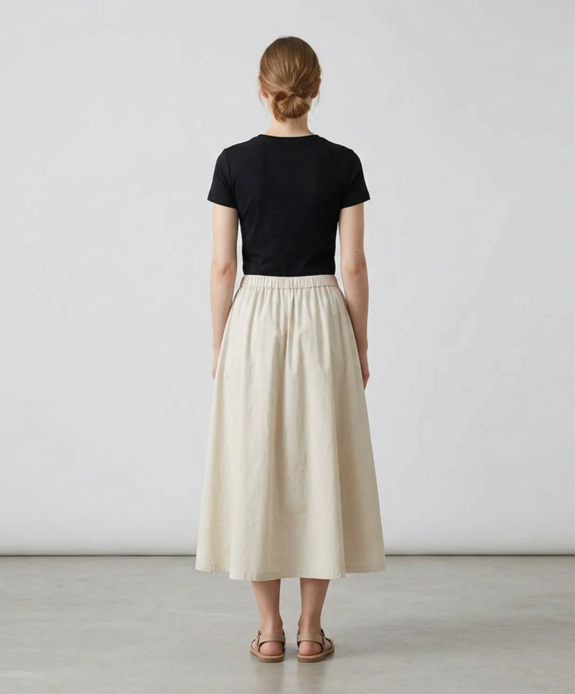 Plain cotton skirt
