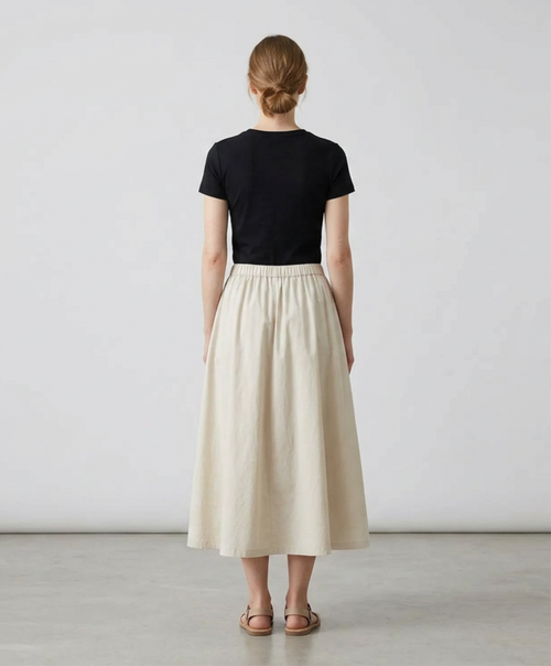Plain cotton skirt