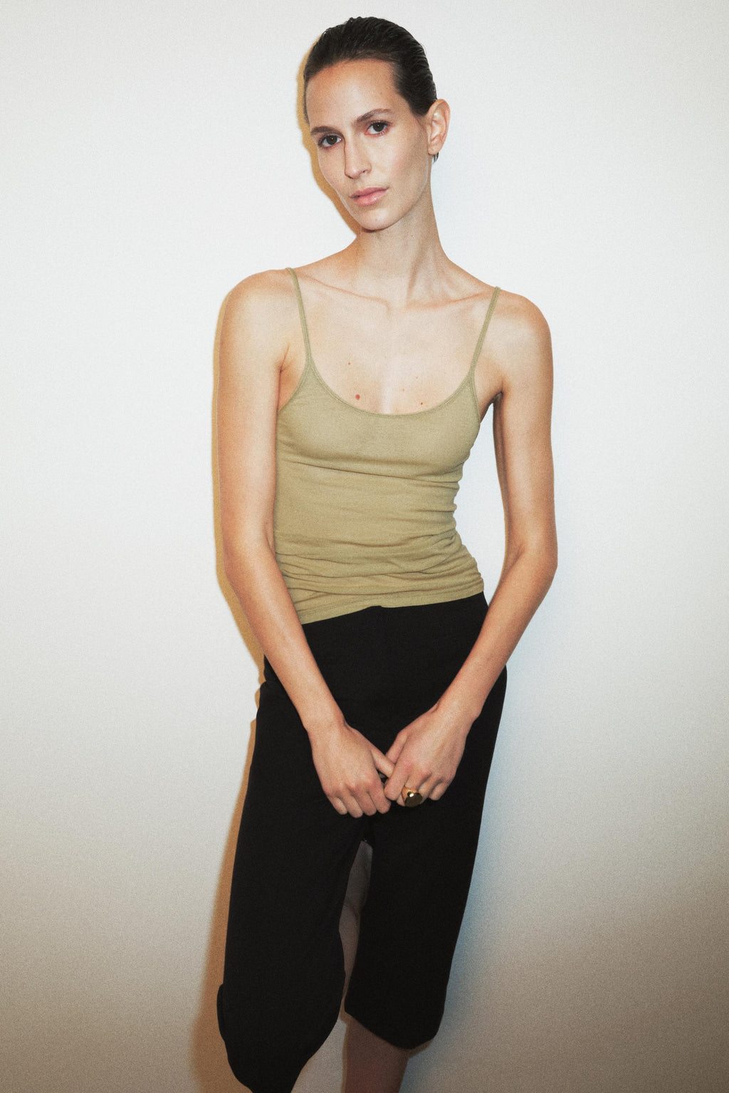 Green tank top