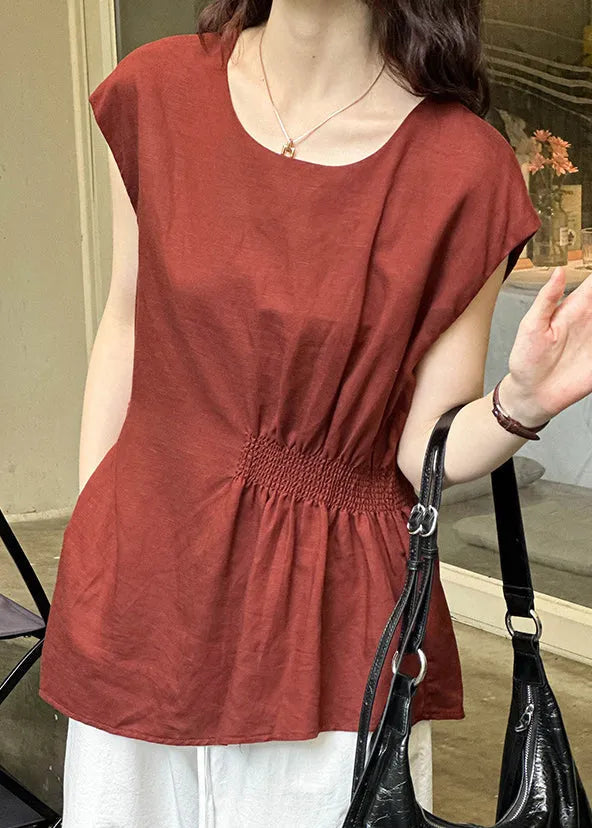 side ruched blouse