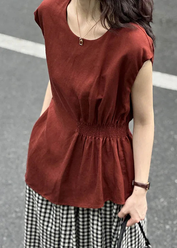 side ruched blouse