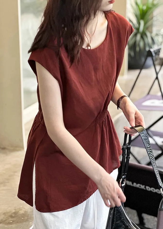 side ruched blouse