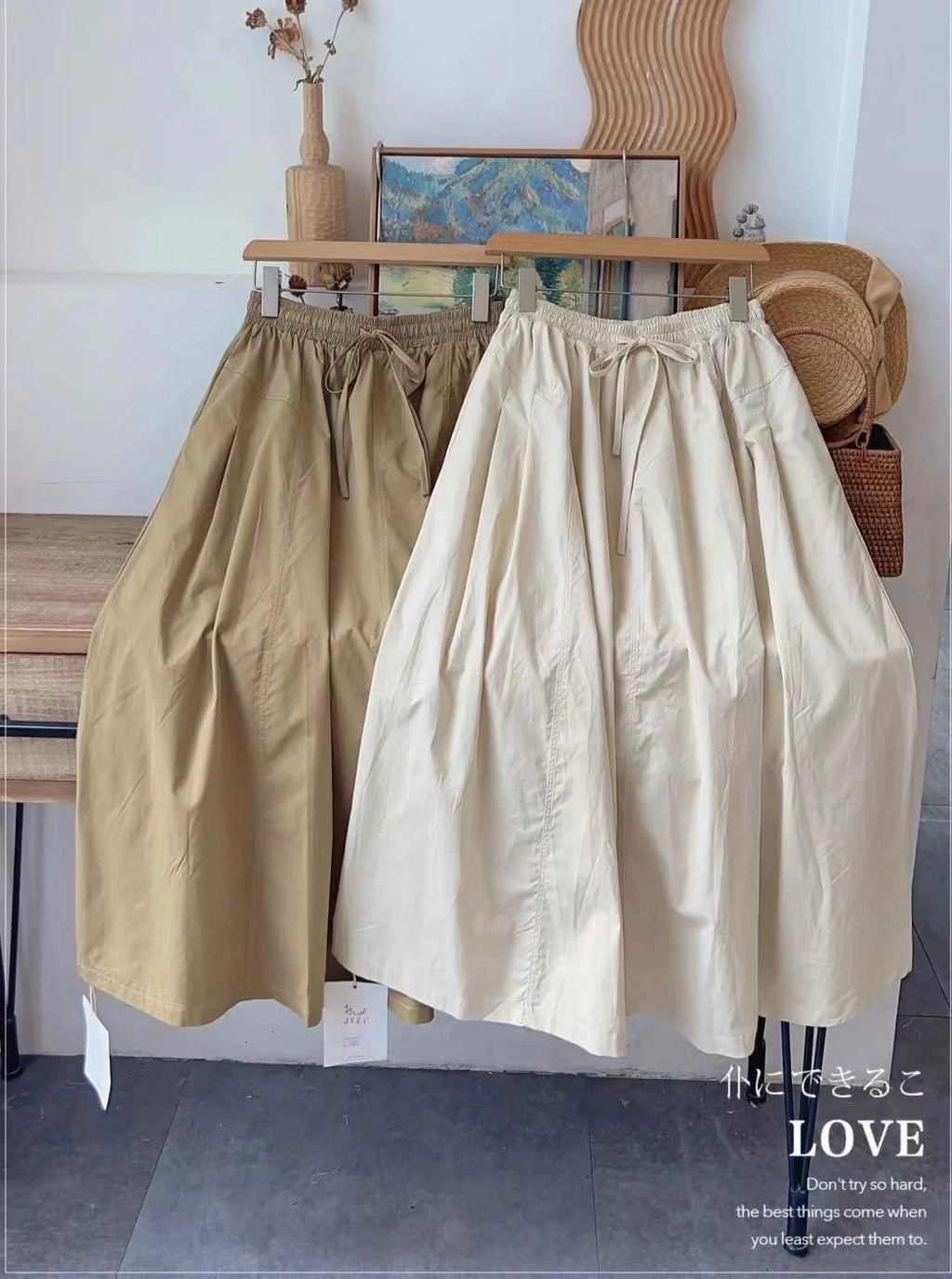 Plain cotton skirt