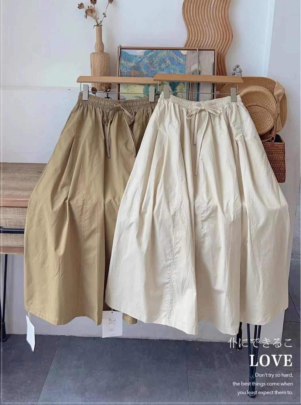 Plain cotton skirt